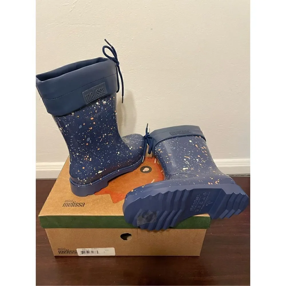 Mini Melissa Kids  water resistant  rain comfy boot size 2 NIB